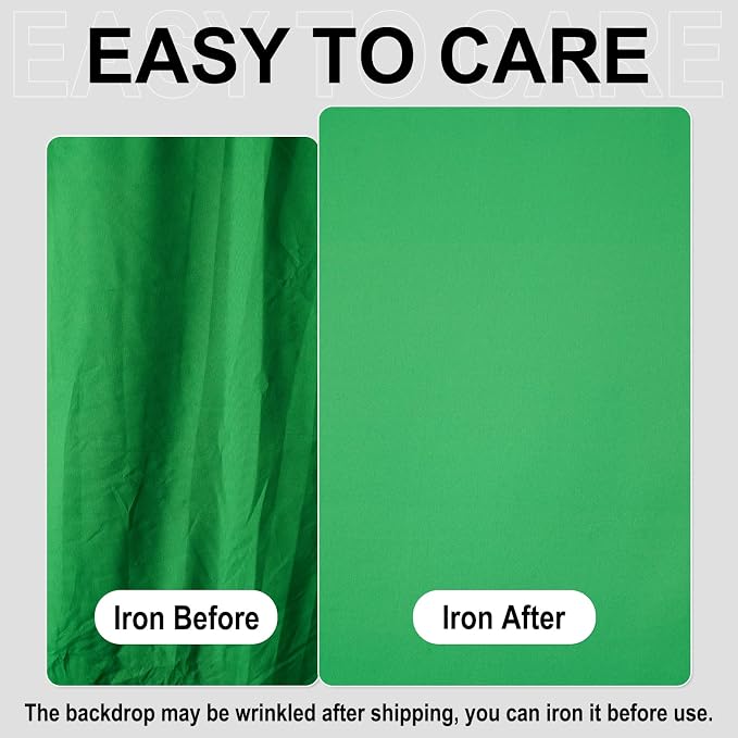 GFCC Greenscreen Backdrop Chromakey Streaming Photography, 10x20FT | Non-Reflective, Easy Hang, Multipurpose Background for Gaming Studio Photoshoot Christmas Party Video Recording High Density - Image 2