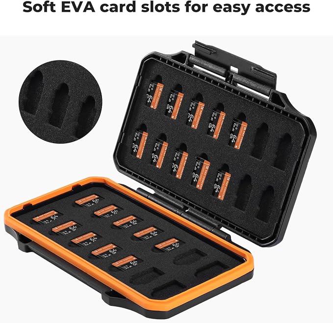 K&F CONCEPT 28 Slot SD Card Case, SD/TF Card Holder/Organizer | Water-Resistant Anti-Shock/Dust, PM03 - Image 4