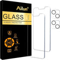 Ailun Screen Protector + Camera Lens Protector for iPhone 13, 2+2 Pack | 6.1 inch, Tempered Glass, HD by Ailun