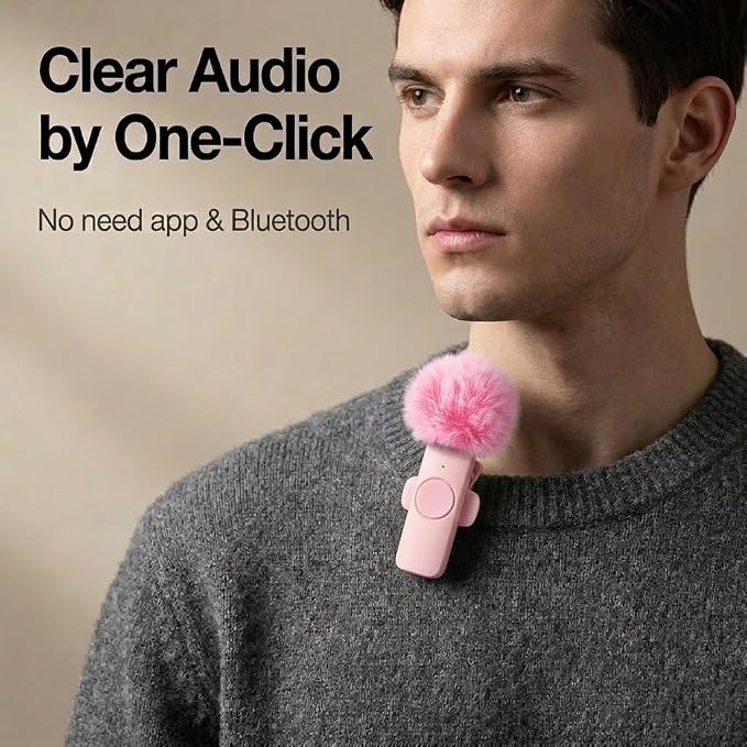 Professional Wireless Mini Microphone for iPhone 17/16/15, Android Phone, Cordless Omnidirectional Lavalier Lapel Mic, Plug-Play Lavalier Mic for TikTok, YouTube & Interviews - Image 2