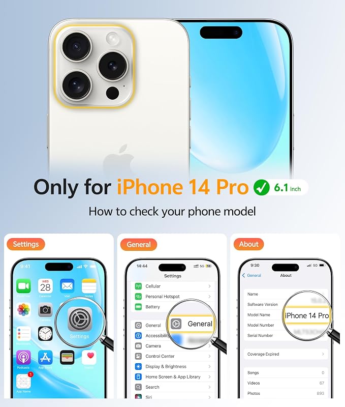 FNTCASE for iPhone 14 Pro Case, Compatible with Magsafe, Screen Protector | Full Camera Protection, Translucent Matte, 14FT Military Grade Drop Proof, Shockproof Protective Phone Cover, Teal - Image 2