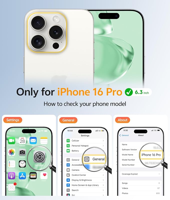 FNTCASE for iPhone 16 Pro Case, Fit for Magsafe, with Screen Protector | Full Camera Protection, Translucent Matte, 14FT Military Grade Drop Proof, Shockproof Protective Phone Cover, Light Moss - Image 2