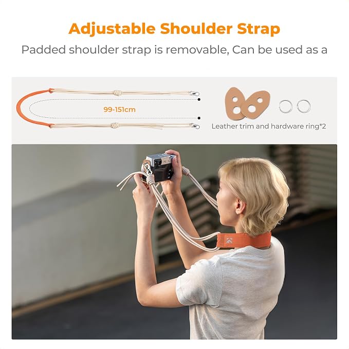 K&F CONCEPT Camera Sling Bag Small | Compact Camera Bag,Cute Soft Camera Pouch, Handbag, Urban Street Photography, BS05 - Image 5