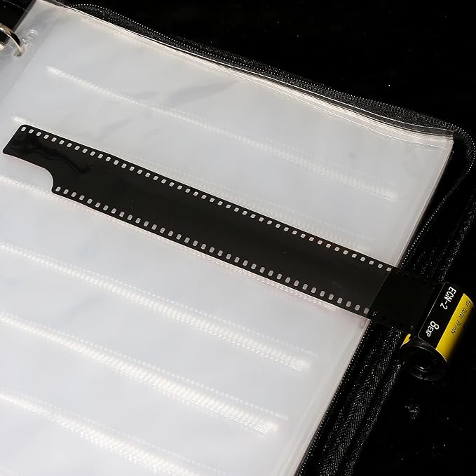 50 Pcs 35mm Film Negative Sleeves Film Negative Storage Album 35mm Size Negative Pages Holds Seven Strips of Six Frames Help You Collect and Organize Film - Image 7
