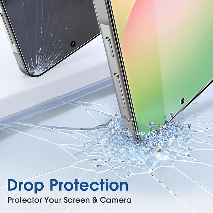 amFilm OneTouch for Samsung Galaxy A56 Screen Protector Tempered Glass | Auto-Alignment, 30s Install, Bubble Free, Scratch & Drop Protection, HD Clear, Camera Lens Protector, 2+2 Pack (A56-6.7'') - Image 6