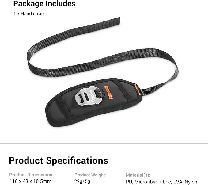 SmallRig Camera Cage Wrist Strap, Universal Quick Adjustable Secure Grip Camera Cage Handle Hand Wrist Strap PAC2456 | for Camera Cage Handle Hand Wrist Strap PAC2456 - Image 7