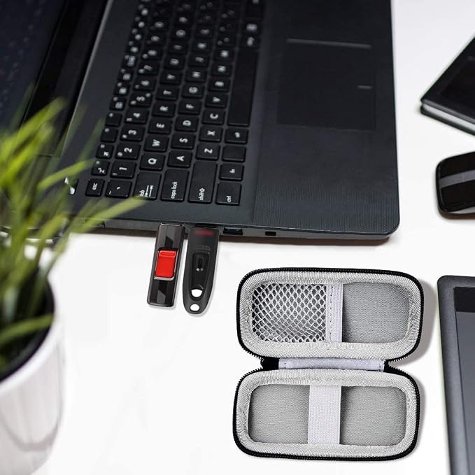 USB Flash Drive Case, SD Card/Thumb Drive/Memory Cards Holder, Bag Only | SDXC/SDHC Storage, Electronic Accessories Organizer for SanDisk / for Samsung, for Students/IT/Office/School/Travel, Black - Image 3