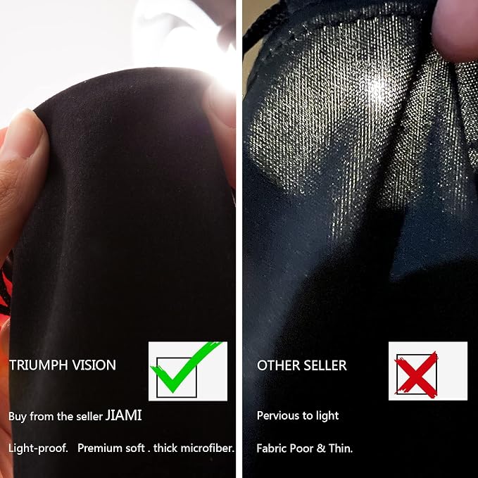 TRIUMPH VISION Glasses Case Soft Eyeglass Case Sunglass Pouch Cloth 3 Pack | Thick Microfiber Pouch Drawstring Pouch Eye Glass Bag Sunglasses Sleeve Storage, Lens Protection Cover,Cleaning Lens Screen - Image 2