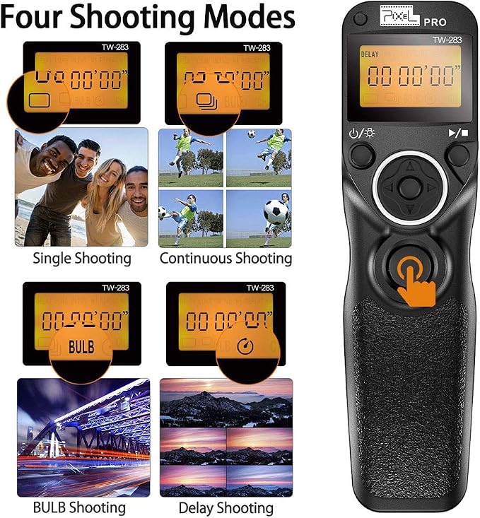 Wireless Remote Shutter Compatible for Sony PIXEL TW-283 S2 Wired Timer Remote Control Compatible for Sony A99II, A77II, A58, A68, A7, A7II, A7R, A7RII, A7S, A7SII, A3000, A5100, A5000 A6000 - Image 6