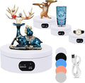 YVV Electric Rotating Display Stand 360°Automatic Mute Photography Rotating Turntable Stand,Cup Display Turner Stand, Rotating Base for Glitter Tumblers Making Supplies Spinner, Record Video 16CM by YVV