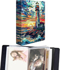 Small Photo Album 4x6 60 Pockets 120 Photos - Adventure Book Baby Photo Albums Photo Books for 4X6 Pictures Memory Book with Black Elastic Band for Photo Storage, A Colorful Majestic Lighthouse by Unknown