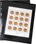 MUDOR Stamp Pages for Stamp Collection Album Binder Book, 10 Sheet 1 Row | 1 Pocket Stamp Sleeves for Collectors ,Stamp Collecting Sheets Supplies,Professional Pack by MUDOR