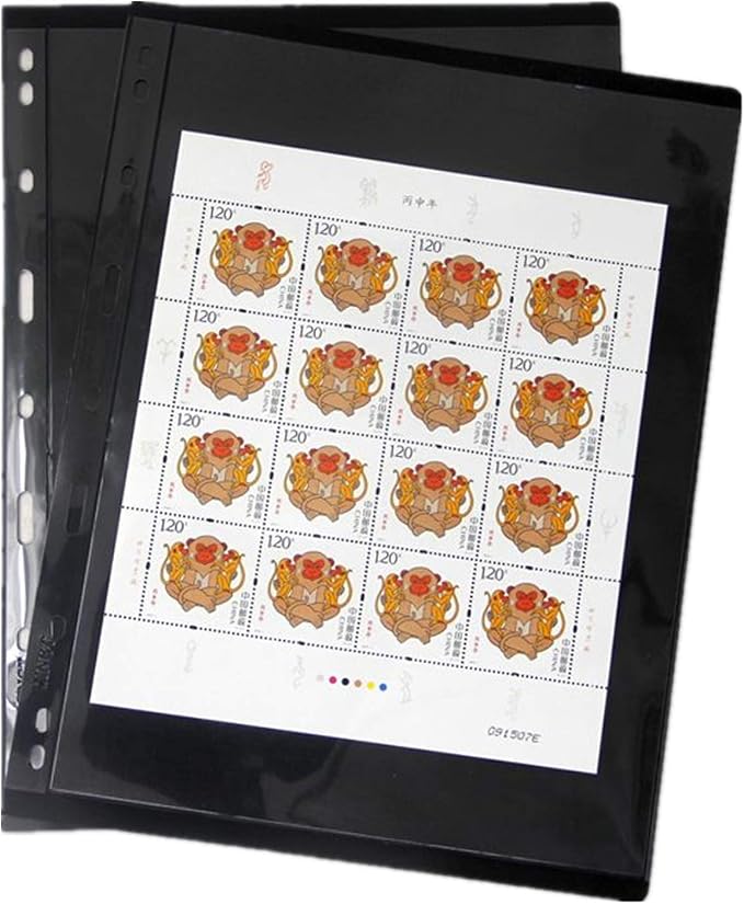 MUDOR Stamp Pages for Stamp Collection Album Binder Book, 10 Sheet 1 Row | 1 Pocket Stamp Sleeves for Collectors ,Stamp Collecting Sheets Supplies,Professional Pack by MUDOR