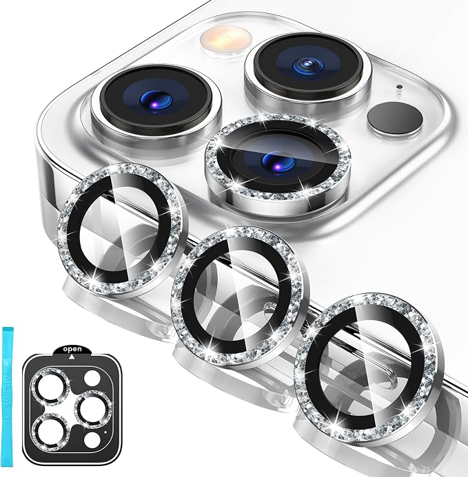 Tensea Camera Lens Protector Compatible for iPhone 17 Pro Max/17 Pro/15 Pro Max/15 Pro/16 Pro Max/16 Pro/14 Pro Max/14 Pro, Metal Tempered Glass Cover Camera Screen Protector Accessories,Case Friendly by Tensea