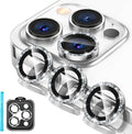 Tensea Camera Lens Protector Compatible for iPhone 17 Pro Max/17 Pro/15 Pro Max/15 Pro/16 Pro Max/16 Pro/14 Pro Max/14 Pro, Metal Tempered Glass Cover Camera Screen Protector Accessories,Case Friendly by Tensea