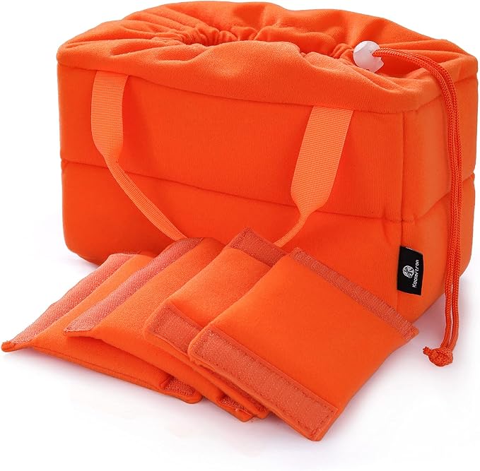 Koolertron Shockproof Camera Photo Bag for SLR TLR Camera Insert Partition Padded Case,Can be Put Directly Into the SLR Camera Bag With Freely Adjustable Compartment by Koolertron