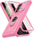 Gritup for Samsung Galaxy S21 Ultra 5G Case: S21 5G Phone Case with Screen Protector*2 | Magnetic Stand & Slide Camera Cover | Shock Proof Military-Grade para S 21 Ultra Cover, Pink by Gritup
