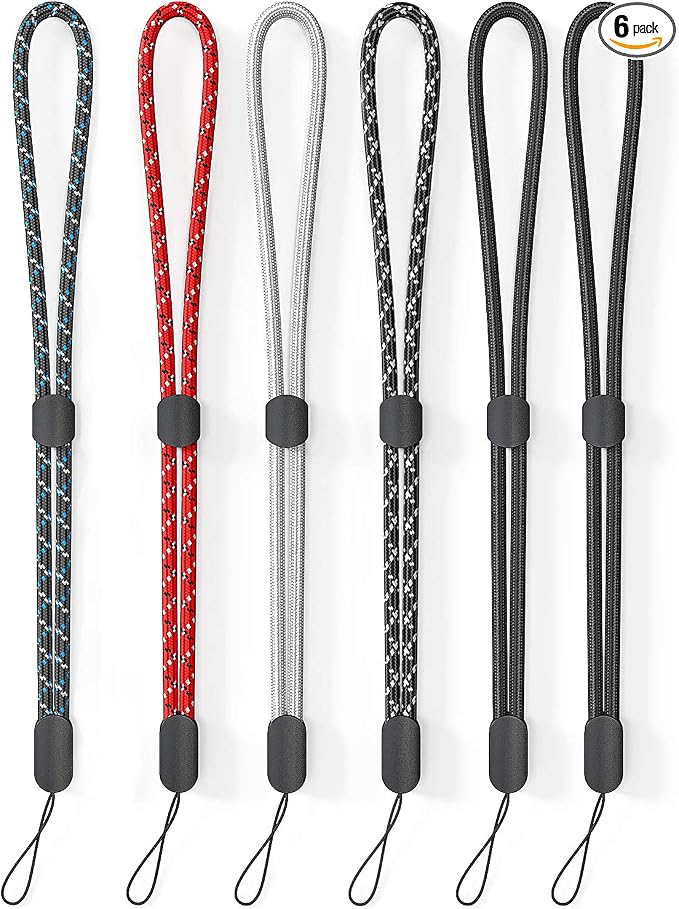 Avorast 6 Pack Cell Phone Camera Wrist Straps, Wrist Lanyards | Adjustable Nylon Hand Wrist Strap Lanyards for Flashlights, USB Drives, GoPro and Keys, Mixed Vibrant by Avorast
