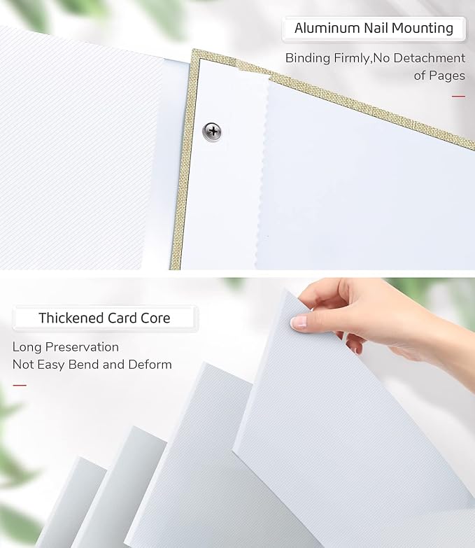 Artfeel Photo Album Self Adhesive Scrapbook Album for 3x5 4x6 5x7 8x10 Pictures,60 Pages Linen Cover with Display Window DIY Photo Book,Ideal Gifts for Family Travel Wedding Baby - Image 7