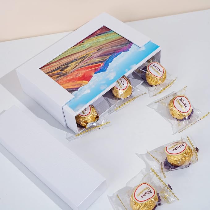 Storage Box 5x7, Cardboard Boxes for Small Family & Couple Photos, Gift Boxes, Silver White - Image 4