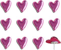 50 pcs of Cute Soft Wooden Board thumbtack with Golden Hearts can be Used for Photo Walls, memos, whiteboards, and Decorative thumbtack (Red) by SSYHQAX