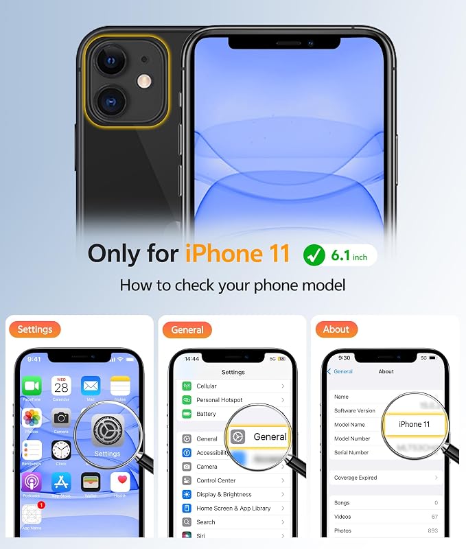 FNTCASE for iPhone 11 Phone Case, Fit for Magsafe, Full Camera Protection | Translucent Matte Back, Strong Magnetic Charging,14FT Military Grade Drop-proof, Anti Slip, Black - Image 3