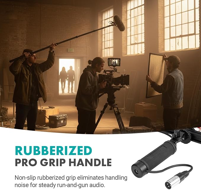 Movo Location Sound Production Bundle for Shotgun Microphones - Includes 9.8-foot CMP-17C Boom Pole with Integrated XLR Cable and Blimp Windshield/Vibration Protection System - Image 2