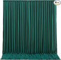 Hunter Green Backdrop Curtain-Wrinkle-Free Polyester Fabric Green Photography Curtains for Wedding Party Photo Background Decorations- 16 X10FT (Hunter Green) by WishCare