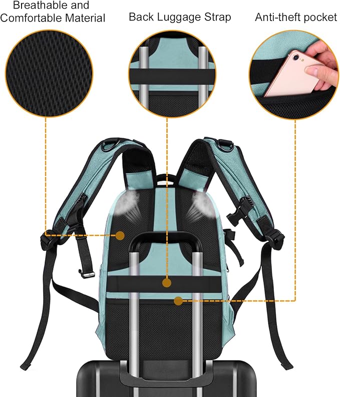 MOSISO Camera Backpack, DSLR/SLR/Mirrorless Photography Camera Bag | 15-16 inch Waterproof Hardshell Case with Tripod Holder&Laptop Compartment Compatible with Canon/Nikon/Sony, Aquamarine - Image 8