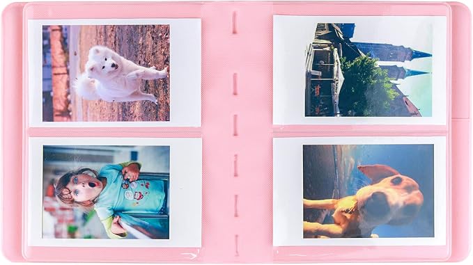 Ablus 64 Pockets Mini Photo Album for Fujifilm Instax Mini 7s 8 8+ 9 25 26 50s 70 90 Instant Camera & Name Card (Pink) - Image 2