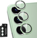 for Samsung Galaxy S25 Plus Camera Lens Protector, Individual Metal Ring Tempered Glass Lens Cover, [Strong Adsorption] Scratch Resistant Ultra-Thin HD Clear Lens Cover, 1 Set-Light Green by Btscase
