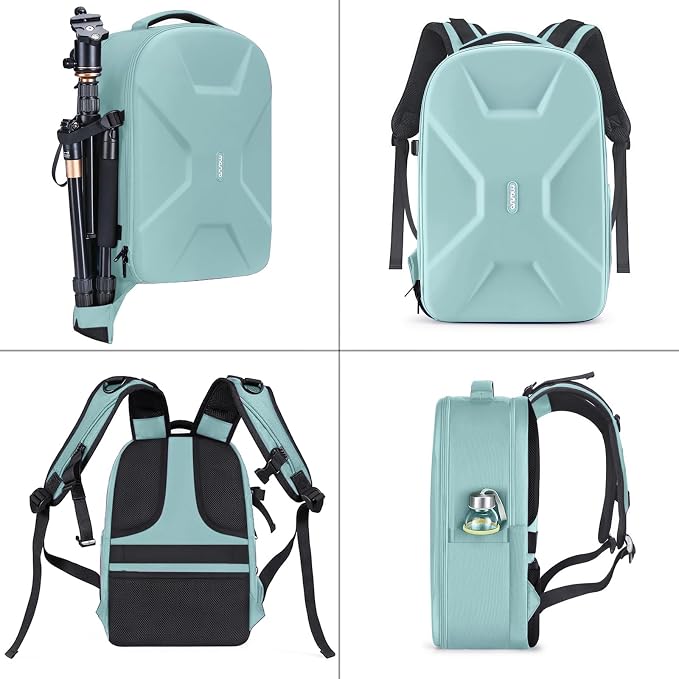 MOSISO Camera Backpack, DSLR/SLR/Mirrorless Photography Camera Bag | 15-16 inch Waterproof Hardshell Case with Tripod Holder&Laptop Compartment Compatible with Canon/Nikon/Sony, Aquamarine - Image 5