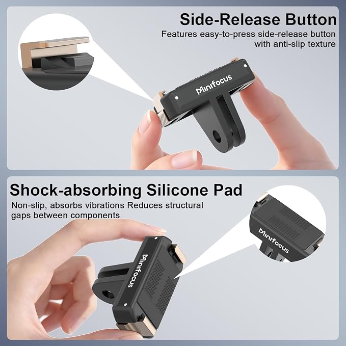 MINIFOCUS Magnetic Quick Release Adapter Mount for DJI Osmo Action 5 Pro, Extension Base Bracket with Dual-Claws for DJI Osmo Action 4/Action 3/Osmo 360 Accessories - Image 7