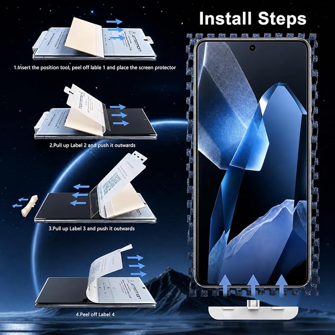 3 Pack for OnePlus 13 Screen Protector [Not Glass] | with Installation Frame,Support Fingerprint Unlock, Edge Coverage, Touch Sensitive, Anti-Scratch, Case Friendly - Image 6
