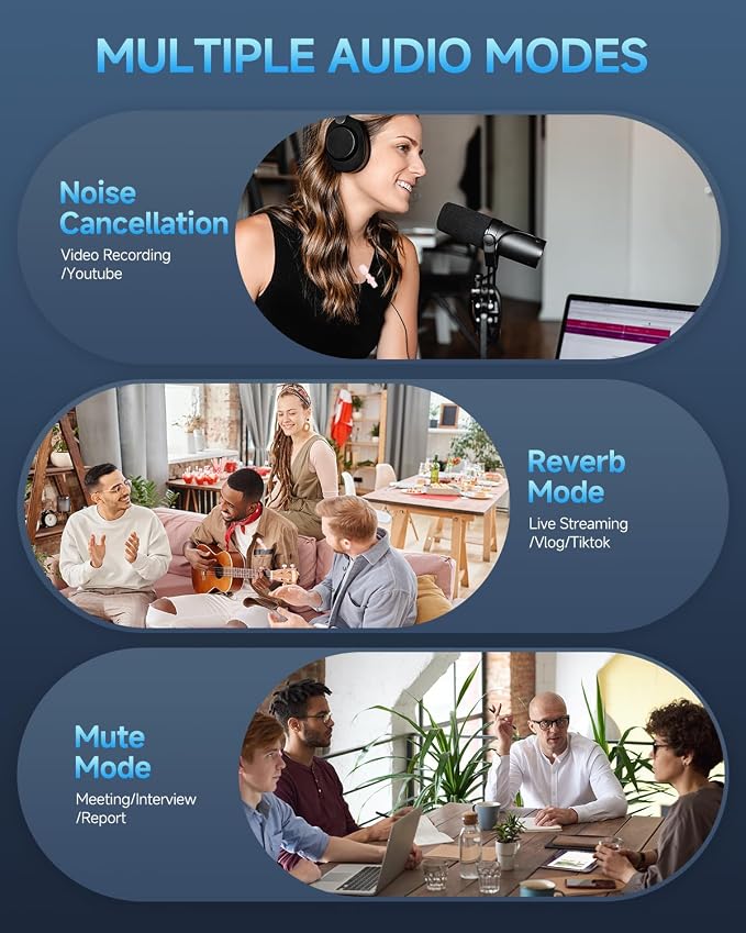 2 Pack Professional Wireless Lavalier Microphone for iPhone Lightning Only (iPhone 14 & Older), Lapel Mics Plug-Play Clip on Lapel Mic for YouTube, Recording, Vlog, Facebook Live - Image 6