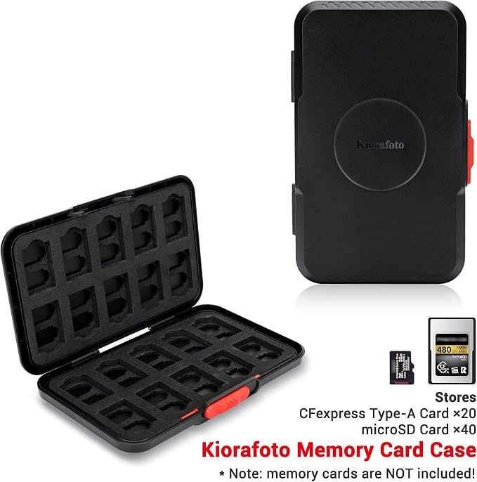 Pop Up Style CFexpress Type A Card Case,60 Slots Memory Card Holder for 20 CFexpress Type-A Cards & 40 MicroSD/MicroSDXC/MicroSDHC/MSD Cards, Portable TF CFA Memory Card Case(NOT Fits Large SD Cards) - Image 2