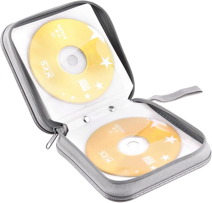48‑Capacity Hard Plastic CD/DVD Binder for Car, Home & Travel | Zipper‑DVD Organizer, Scratch‑Resistant Sleeves Shield Discs From Dust & Damp; Stores Music, Video, Gaming & Blu‑ray Discs - Image 5