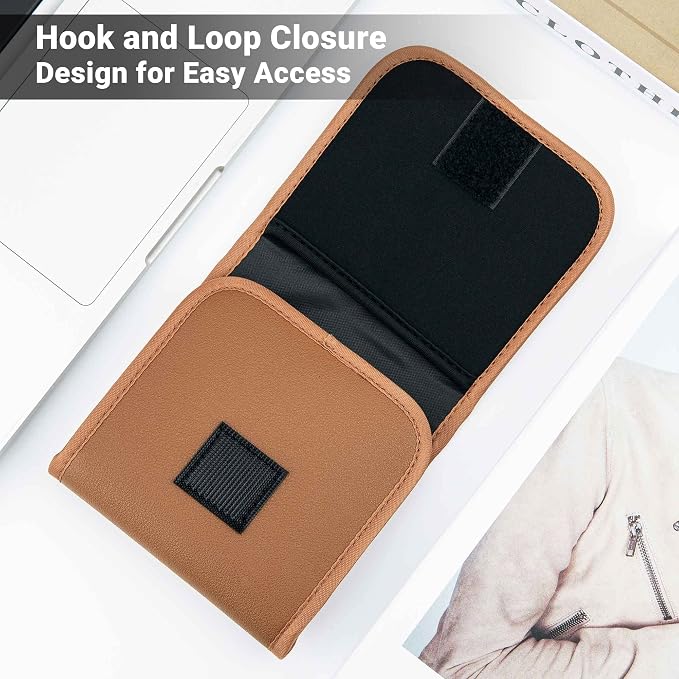 PROfezzion 3-Pocket Filter Pouch Case for Camera Lens Filter up to 82mm | Shock Resistant & Anti Scratch, Photography Foldout Filter Carry Case, with Microfiber Cleaning Cloth, Hook and Loop Design - Image 6