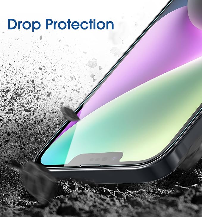 amFilm OneTouch for iPhone 14 Plus/iPhone 13 Pro Max 6.7" Screen Protector | Auto-Alignment, 30s Install, Bubble Free, 9H Hardness, Scratch & Drop Protection, HD Clear, Case Friendly, 2 Pack (13P-6.7'') - Image 5