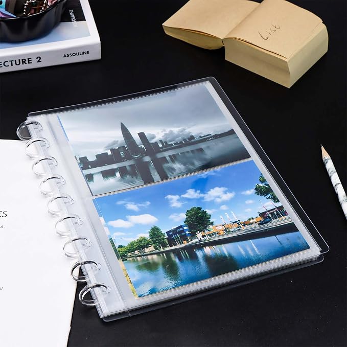 Mogoostry Clear Discbound Album Sheet Protectors 9 Discs 4 x 6 Inch 2 Pockets Inner Page Plastic Protective Sleeves Organizer - Image 6