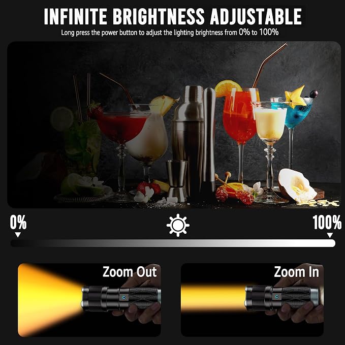 NiceVeedi 4-Color Handheld Photography Lighting Kit with 15 GOBO Filters & Tripod, 6000mAh Rechargeable Photography Flashlight with Diffusion, Zoomable Lighting for Video Recording/Sunset - Image 4