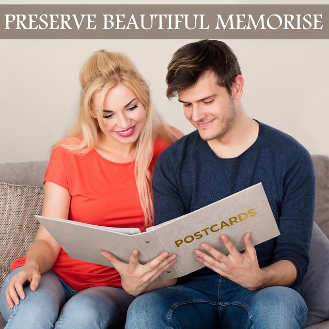 Spiareal Post Card Organizer Set Greeting Card Holder 6 x 8 Inches 100 Pages Stamping Binder Album Display Organization Storage for Memory Greetings Photo Gift - Image 6