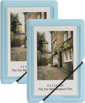 2x3 Instax Mini Photo Album, 28 Pockets. Sky Blue, 2PK | Portable Wallet Size Album Stores 2x3 inch Instant Photos. Fits Polaroid, Instax Mini, Kodak Mini Prints and Zink. by GoldbarleyDesign