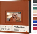 Popotop 4x6 Photo Album Holds 500 Pictures, Vegan Leather Hardcover | 500-Photos Capacity, Clear Slip-In Pockets, Large Collection Format, Front Photo Window, Gifts for Family Wedding Baby by Popotop