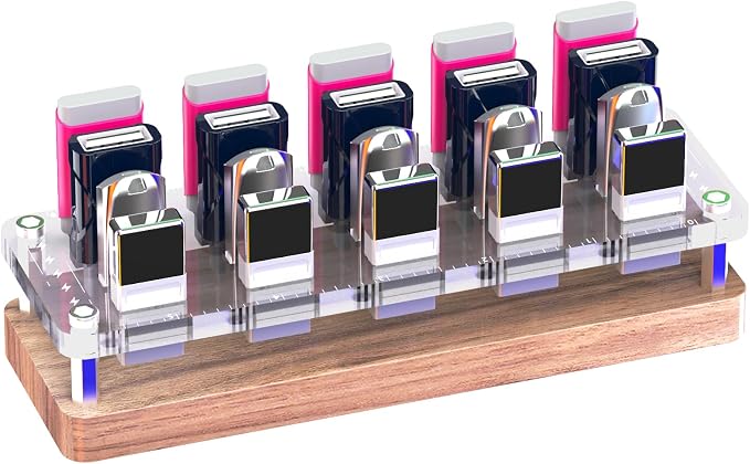 Walnut Wooden Memory Case and Storage Box - 20 USB Slots Holder Desk, Flash Disk Protection Box, Storage Racks, Digital Certificate Case-F02MY-U - Image 7