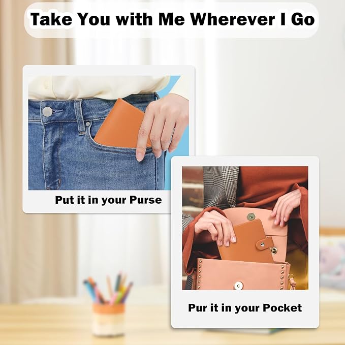 Ruibytree Small Photo Album for Polaroid 600, i-Type & SX-70 Film, Brown | Compact Design, PU Leather Cover, Snap Closure, Acid-Free Pages, 52 Side-Loading Pockets Fits 3.5x4.25 Inch Instant Photos - Image 7