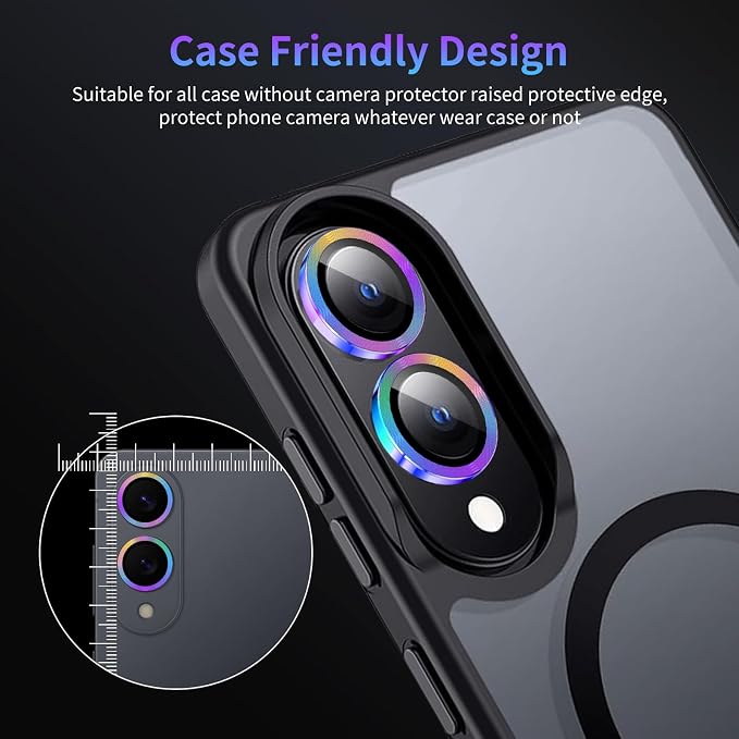Camera Lens Protector for Samsung Galaxy S25 Edge,1 Pack | Tempered Metal Glass Camera Cover, HD Clear Anti-Scratch Lens Screen Protector Film,Case Friendly,Colorful Titanium - Image 7
