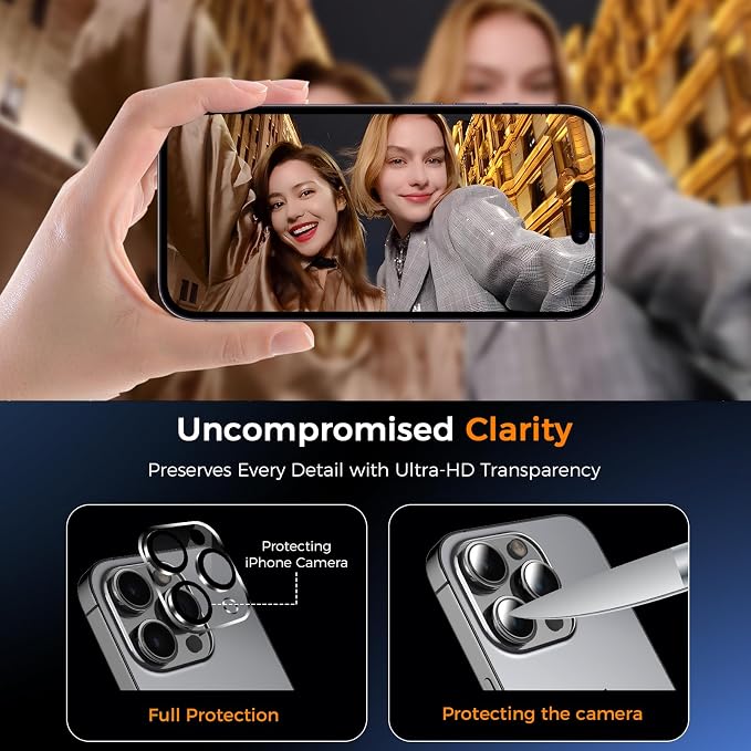 2+2 Pack Privacy Screen Protector for iPhone 17, 6.3 Inch | Camera Lens Protector, Tempered Full Screen Glass, Anti-Spy, Bubble Free, Case Friendly - Image 6