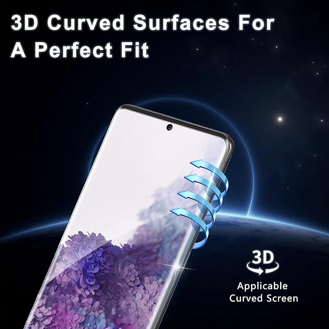 2+2 Pack for Samsung Galaxy S20 Screen Protector | Camera Lens Protector, Fingerprint Unlock, 9H Hardness Tempered Glass, Anti-Scratch, Case Friendly, HD Clear, Bubble-Free - Image 4