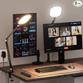 2 Packs Video Conference Light for Computer, Webcam, Video Recording | 15W LitONES Desk Ring Light for Zoom Calls Meeting with C-Clamp & Metal Swing Arm, Remote, Memory & Timing CRI 97.8 by LitONES